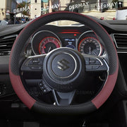 microfiber leather steering wheel cover for Suzuki Swift, view 4 - MRSLM