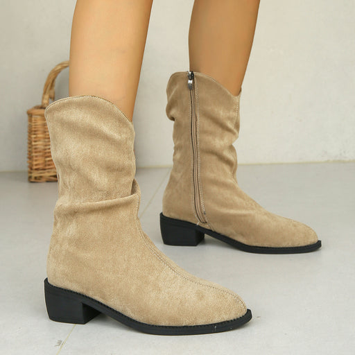 Retro western mid-calf cowboy boots - MRSLM