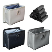 leather car trash bag with organizer, view 6 - MRSLM