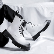 men's white dress ankle boots, view 4 - MRSLM
