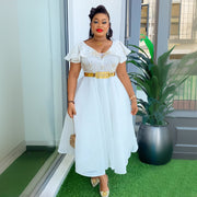high waist long dress, view 3 - MRSLM