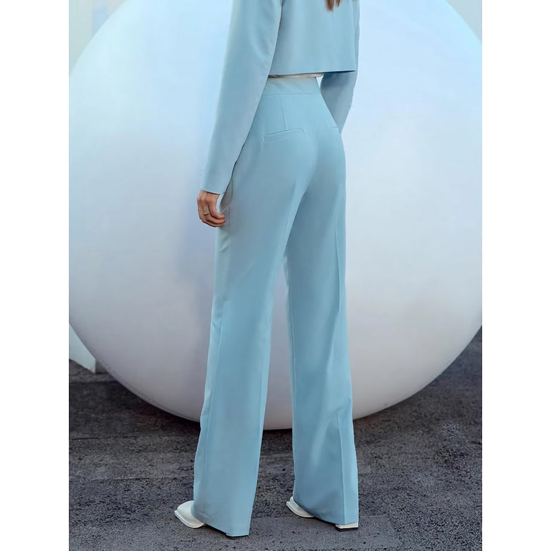 minimalist straight-leg pants for women, view 5 - MRSLM