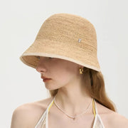 summer beach straw bucket hat, view 5 - MRSLM