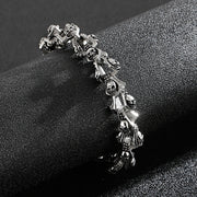 blackened steel skeleton bracelet, view 2 - MRSLM