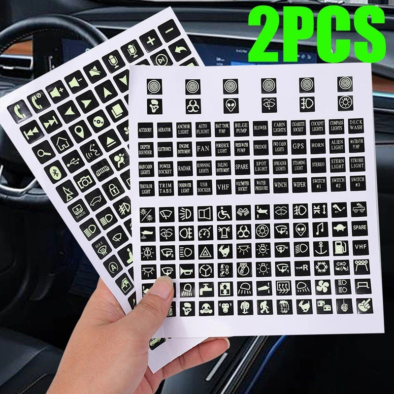 Luminous car panel decals, view 2 - MRSLM