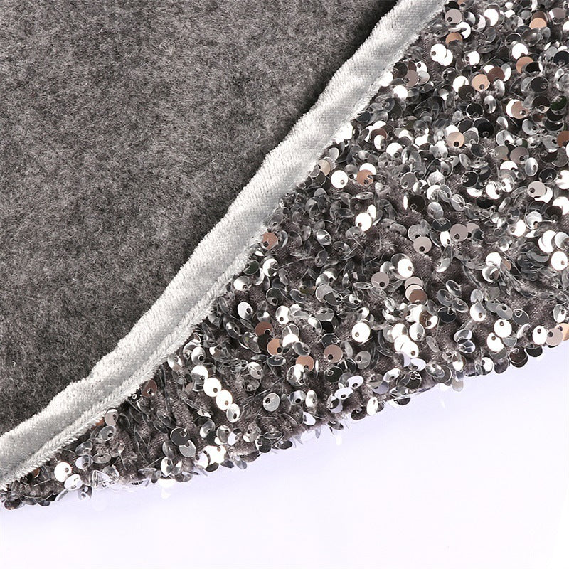 sequin christmas tree skirt, view 4 - MRSLM