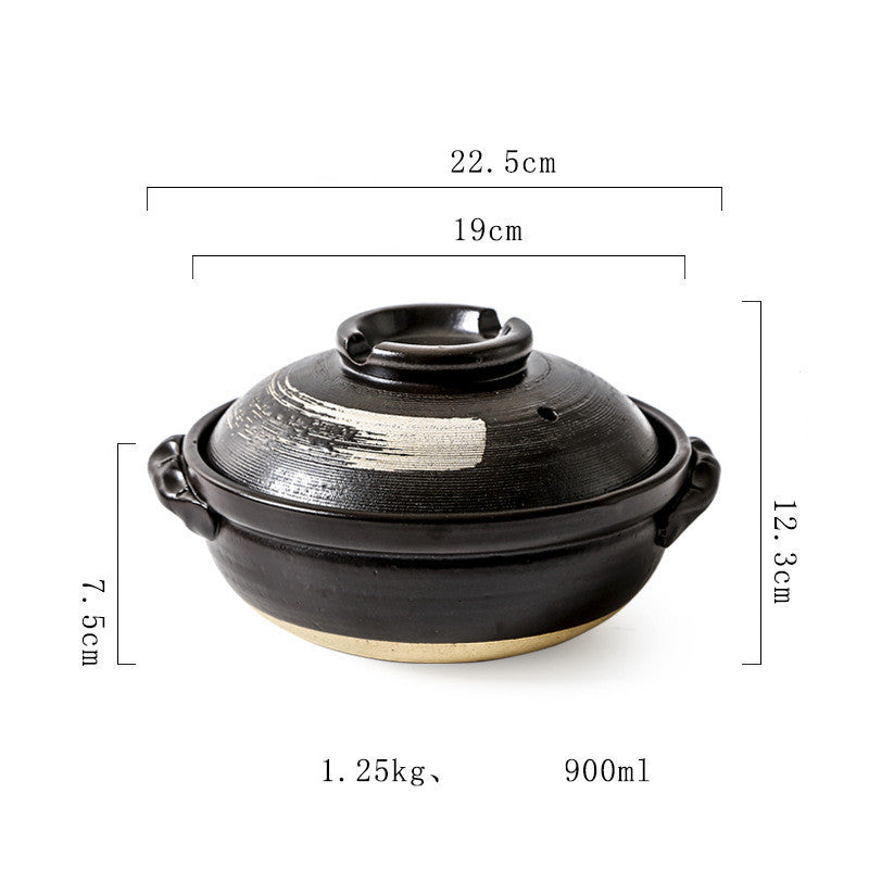 ceramic clay pot casserole for stews, view 4 - MRSLM