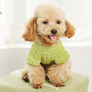 cozy knitted floral dog sweater, view 6 - MRSLM