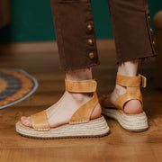 summer chic leather sandals, view 4 - MRSLM