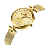 ladies rhinestone mesh strap quartz watch, view 7 - MRSLM