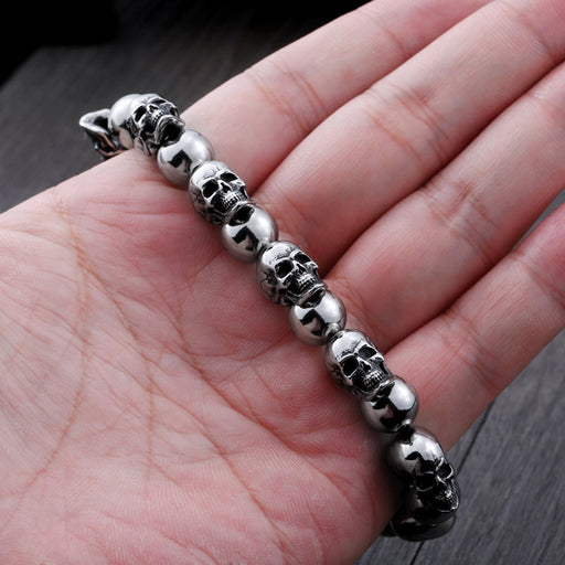 men's titanium steel skull bracelet - MRSLM
