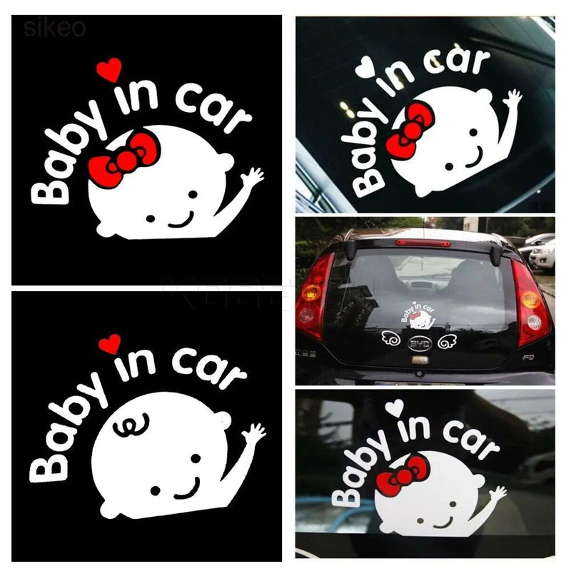 Baby on board 3D cartoon car sticker, view 4 - MRSLM