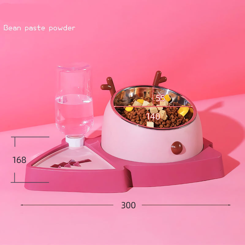anti-overturning double pet bowl, view 2 - MRSLM