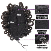 african wig bun drawstring afro hair, view 3 - MRSLM