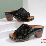 Peep-toe wedge slippers, view 6 - MRSLM