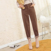Women's high-waist corduroy harem pants, view 12 - MRSLM