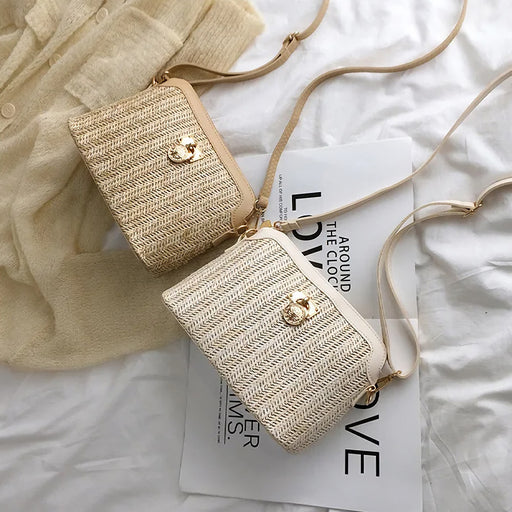 summer straw bucket bag - MRSLM