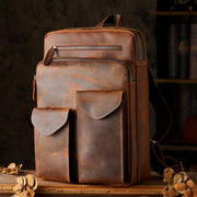 crazy horse leather backpack, view 7 - MRSLM