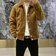 men's lapel knitwear coat - MRSLM