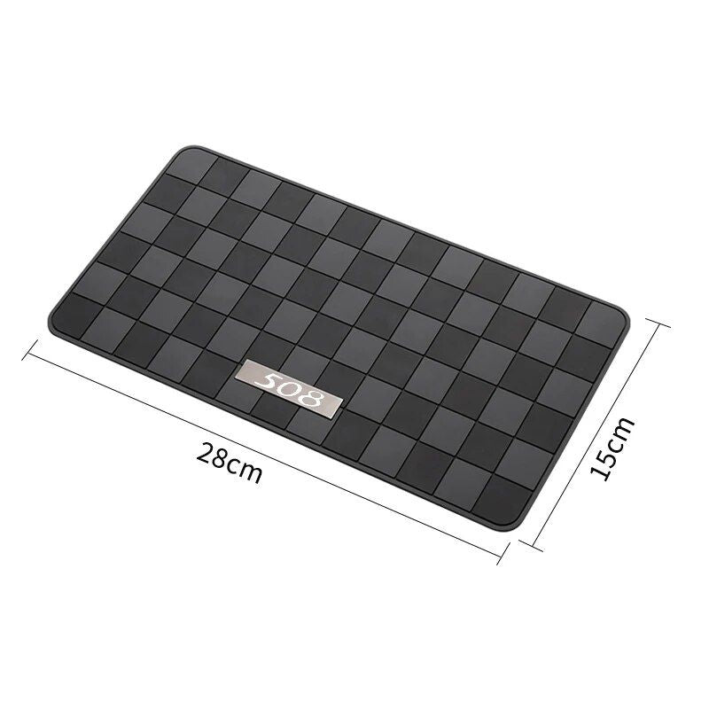 Non-Slip Silicone Car Dashboard Mat for Phone & Sunglasses Storage