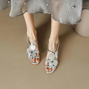 sheepskin round toe sandals - MRSLM