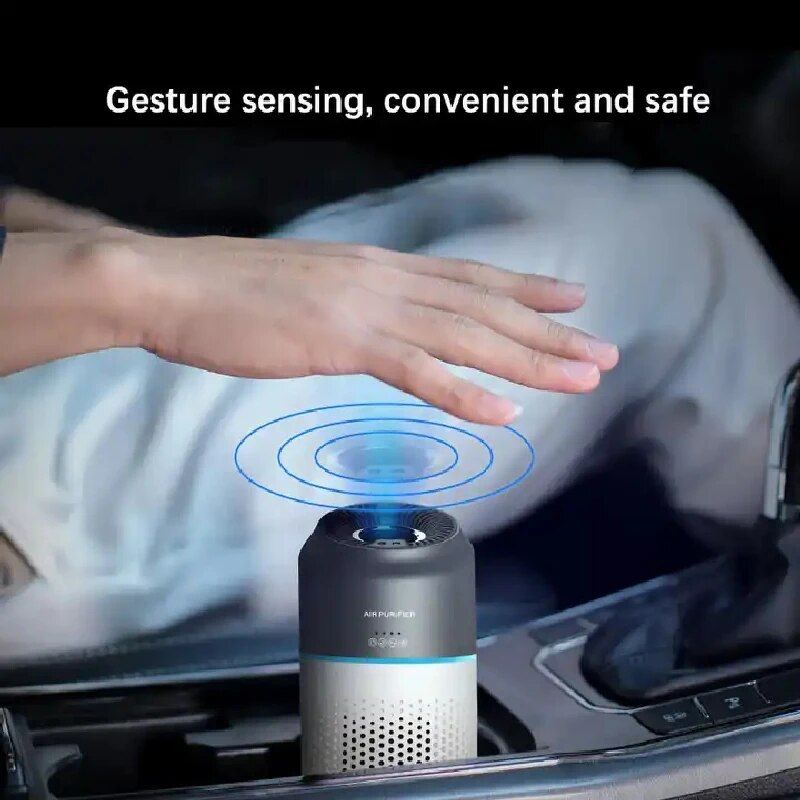 Portable mini HEPA car air purifier, view 7 - MRSLM