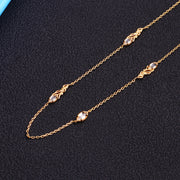 crystal water drop collar necklace, view 2 - MRSLM