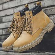 men's vintage casual leather ankle boots, view 8 - MRSLM