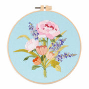 DIY floral embroidery kit for beginners, view 3 - MRSLM