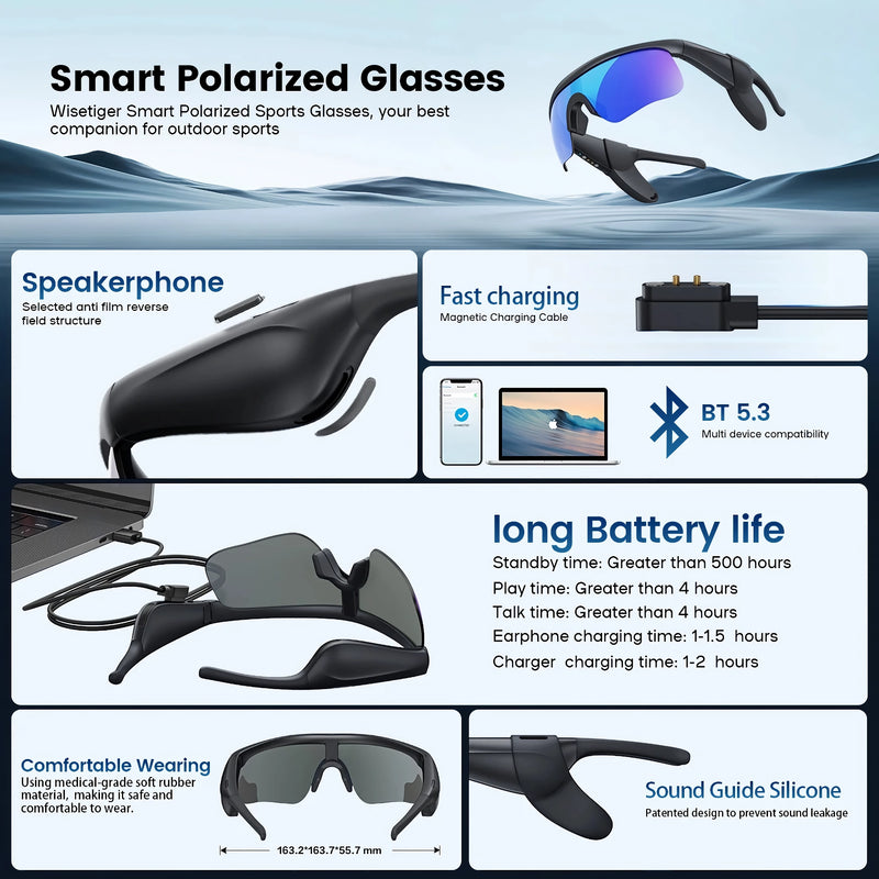 smart polarized cycling sunglasses, view 7 - MRSLM