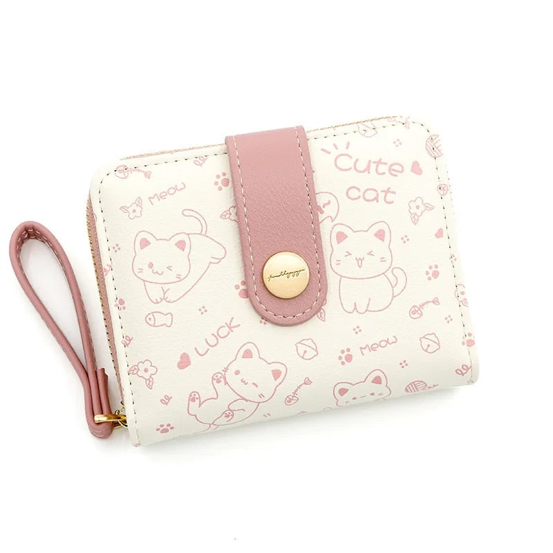 Cute cat compact wallet, view 4 - MRSLM