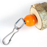 natural wood bird swing with bell, view 9 - MRSLM