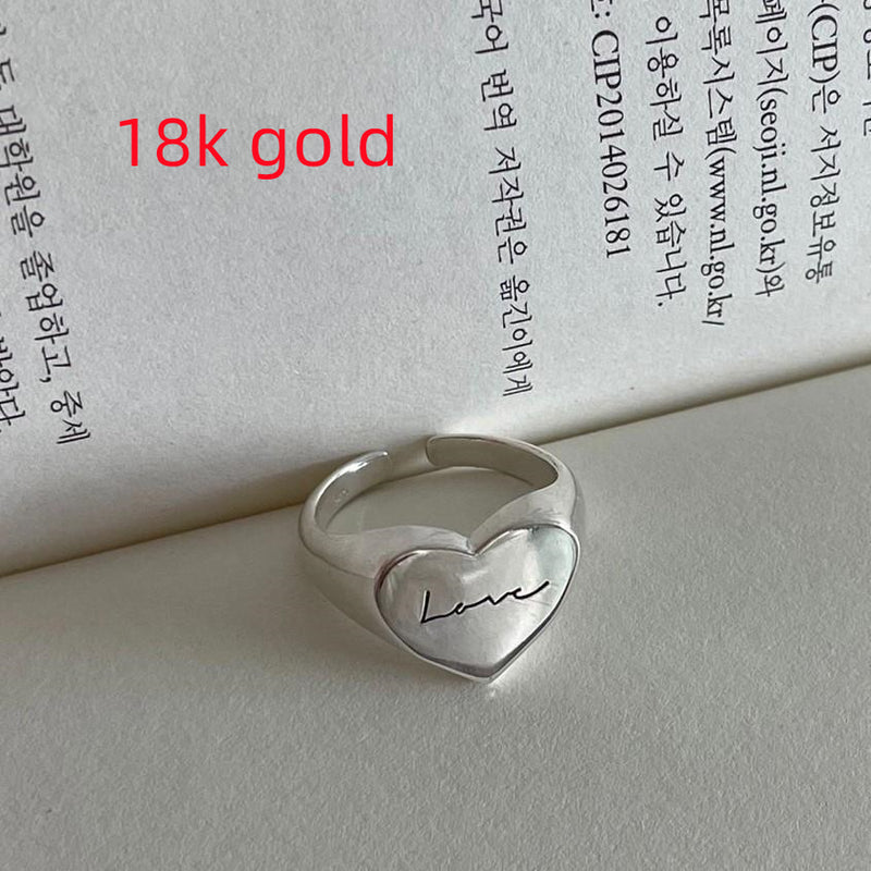 sterling silver love letter ring, view 6 - MRSLM