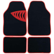 Universal car floor mats with red trim, view 2 - MRSLM