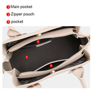 genuine leather top handle handbag, view 5 - MRSLM