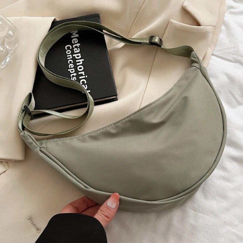 half moon crossbody bag, view 6 - MRSLM