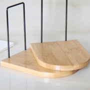 bamboo desktop organizer and bookend, view 5 - MRSLM