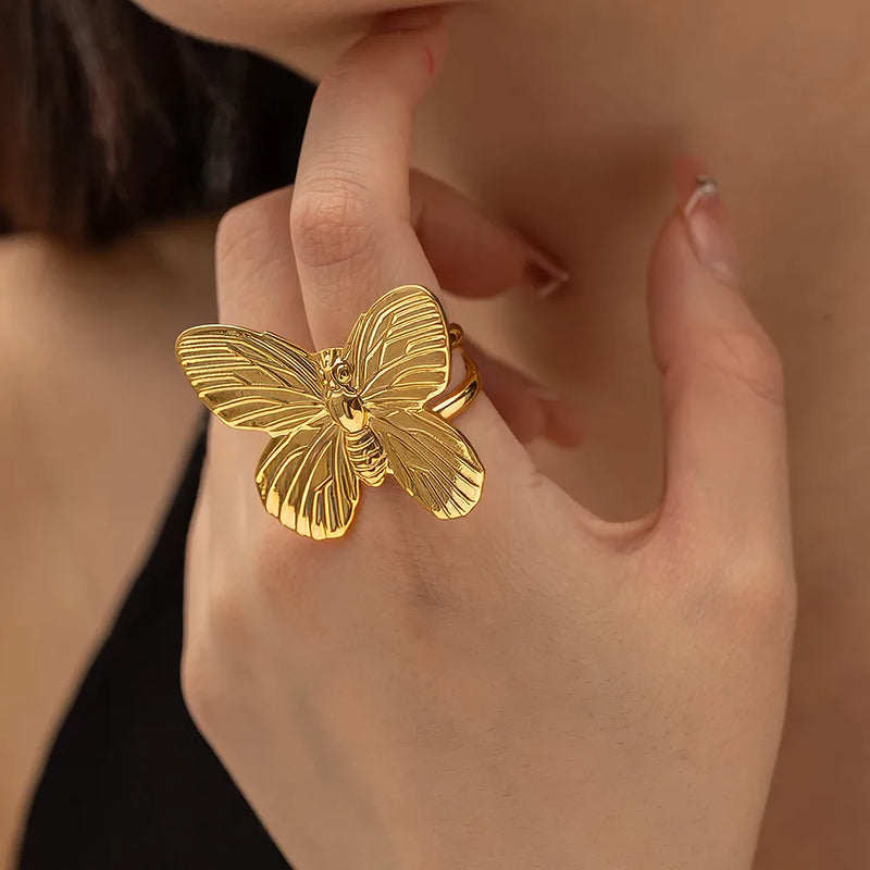 butterfly open ring, view 3 - MRSLM