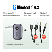 bluetooth 5.3 car audio receiver, view 2 - MRSLM