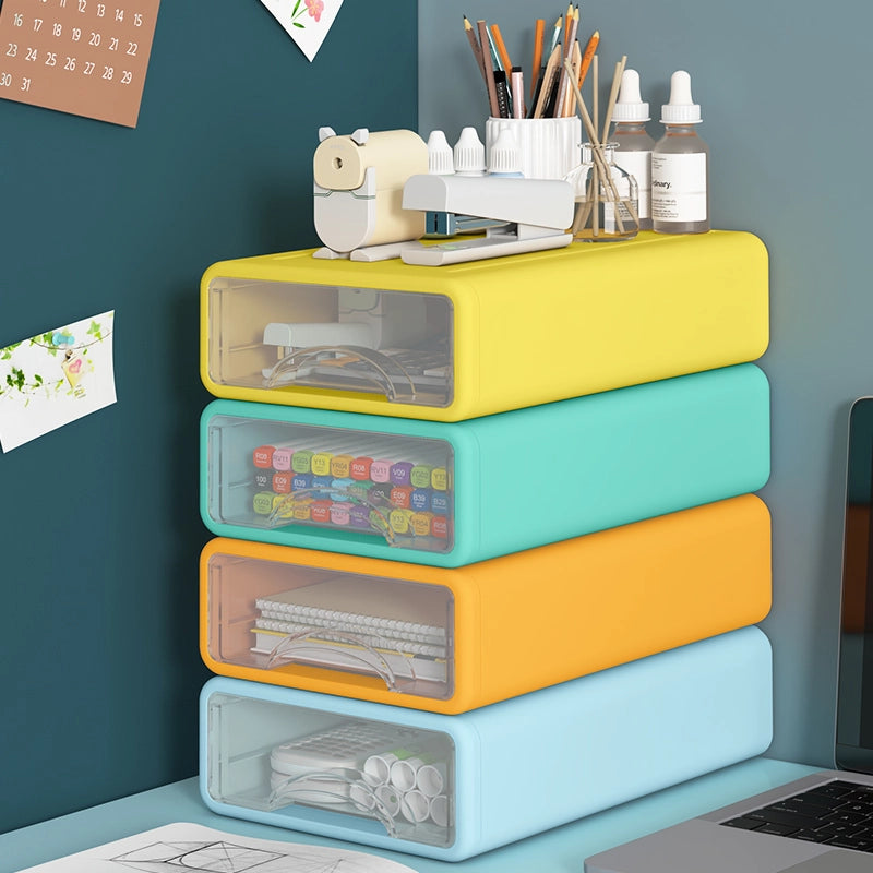 multi-layer drawer style pen holder and desk organizer, view 6 - MRSLM