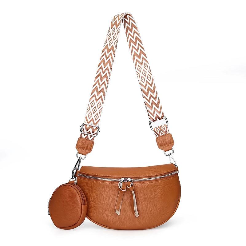 leather crossbody chest bag, view 2 - MRSLM