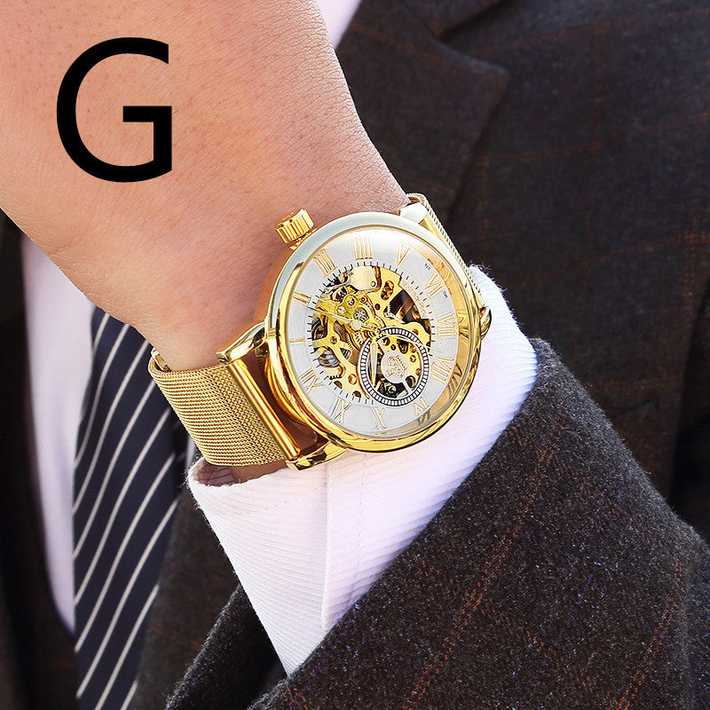 men's automatic hollow watch, view 9 - MRSLM