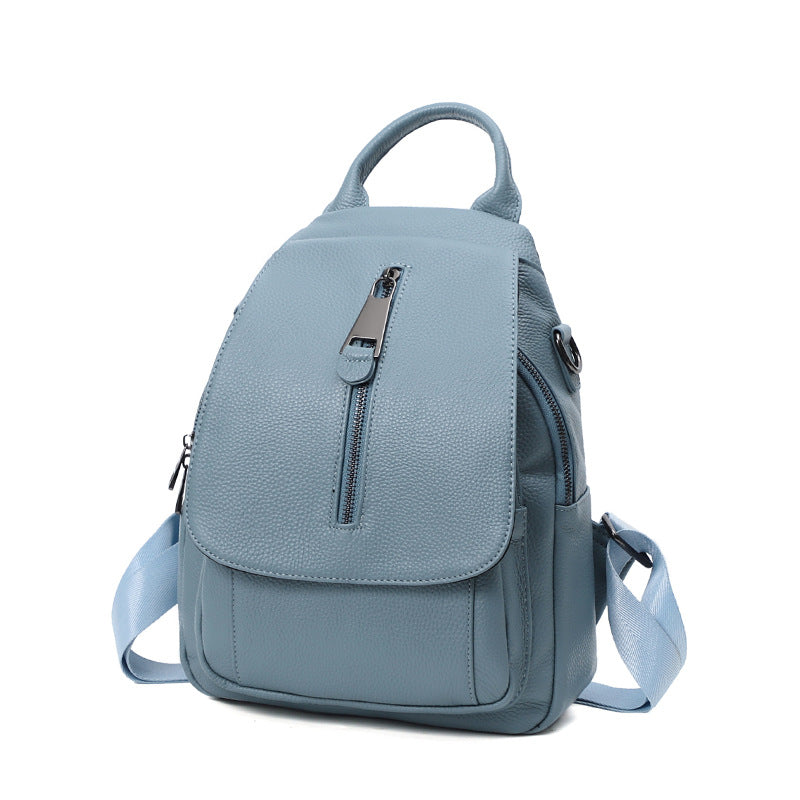 women's genuine leather multi-layer backpack, view 12 - MRSLM