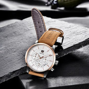 men's gold-tone quartz watch, view 4 - MRSLM