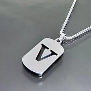 titanium steel letter necklace, view 19 - MRSLM
