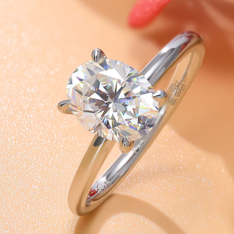 women's moissanite ring, view 4 - MRSLM