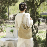 straw shoulder bag, view 6 - MRSLM