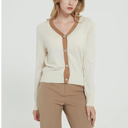 silk and wool blend v-neck cardigan - MRSLM