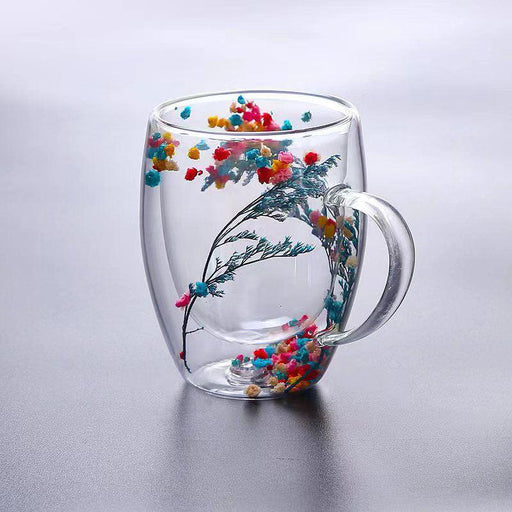 double wall glass tea mug with handle - MRSLM
