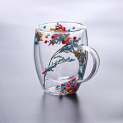 double wall glass tea mug with handle, view 6 - MRSLM